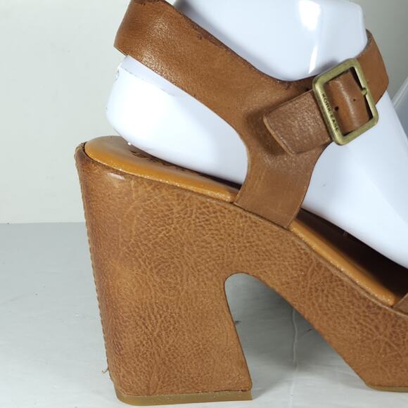 Kork-Ease Women's Kenora US10M Brown Leather Y2K Chunky Heel Platform Sandals - Picture 15 of 16